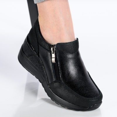Pantofi dama piele naturala casual – IRENE Black