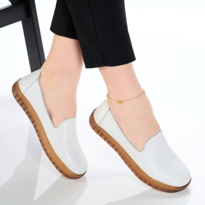 Pantofi dama piele naturala casual – OZANA White - Img 3