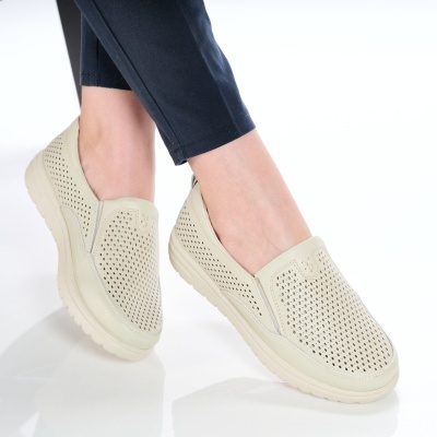 Pantofi dama piele naturala casual – ROSALINE Beige
