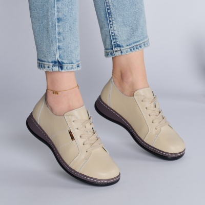Pantofi dama piele naturala comozi – FELICIA Beige