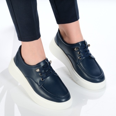 Pantofi dama piele naturala comozi – NOVIA Navy