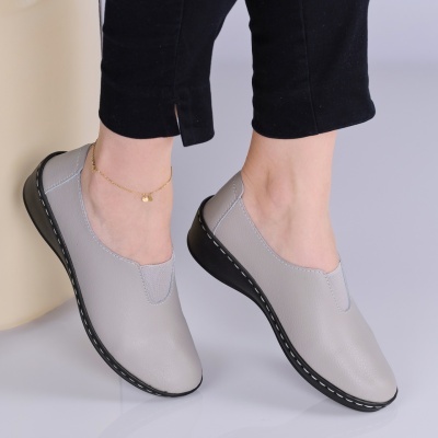 Pantofi dama piele naturala super comozi – IDIRA Grey - Img 3