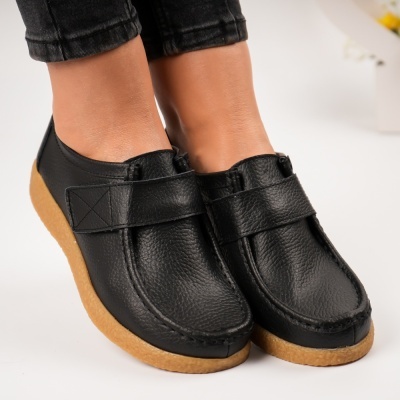 Pantofi dama piele naturala casual – ALLESIA Black - Img 3