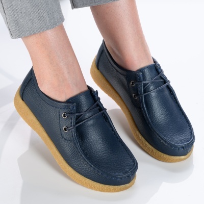 Pantofi dama piele naturala casual – SELENA Blue - Img 3