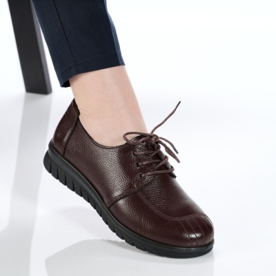 Pantofi dama piele naturala casual comozi – NASIRA Brown - Img 2
