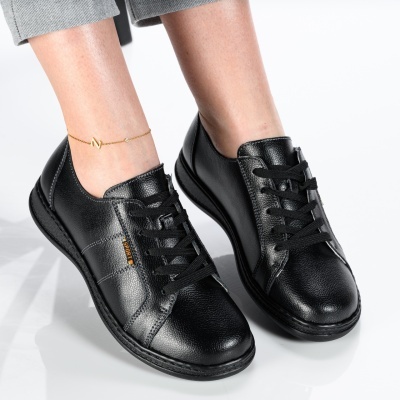 Pantofi dama piele naturala comozi – FELICIA Black - Img 3