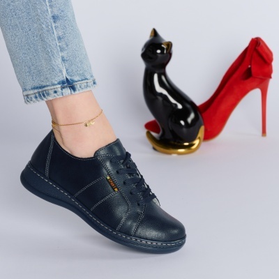Pantofi dama piele naturala comozi – FELICIA Navy