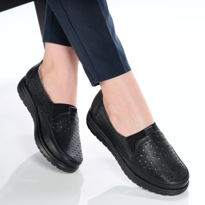 Pantofi dama piele naturala super comozi – SAMARA Black - Img 2