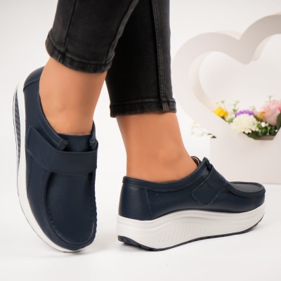 Pantofi dama piele naturala talpa ortopedica – VICTORIA Blue - Img 2