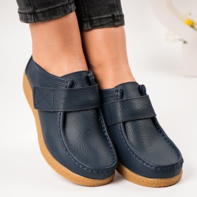 Pantofi dama piele naturala casual – ALLESIA Blue - Img 3