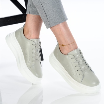 Pantofi dama piele naturala casual – ALTHEA Grey - Img 2