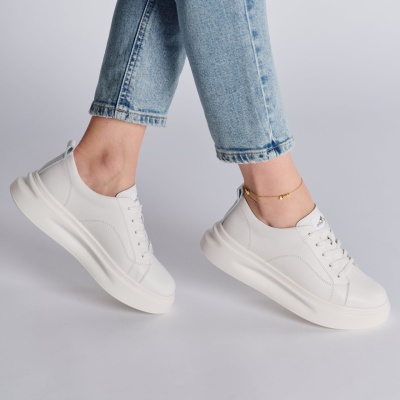 Pantofi dama piele naturala casual – ALTHEA White - Img 3