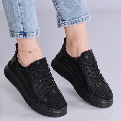 Pantofi dama piele naturala casual – IOLANDA Black - Img 3