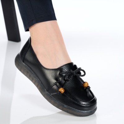 Pantofi dama piele naturala casual – ODESSA Black - Img 1