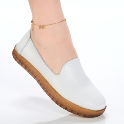 Pantofi dama piele naturala casual – OZANA White