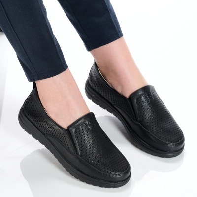 Pantofi dama piele naturala casual – ROSALINE Black - Img 3