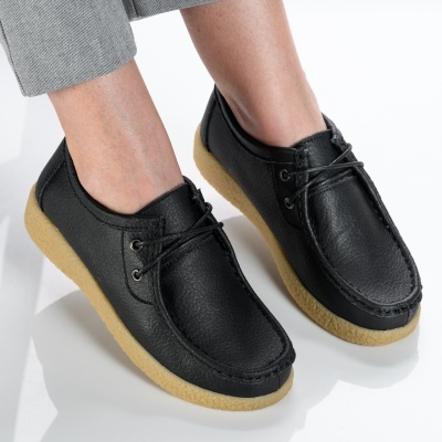 Pantofi dama piele naturala casual – SELENA Black - Img 3