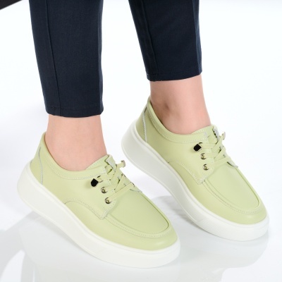 Pantofi dama piele naturala comozi – NOVIA Green - Img 3