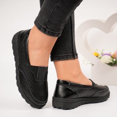 Pantofi dama piele naturala comozi – SOPHIA Black - Img 4