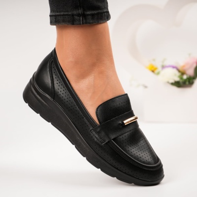 Pantofi dama piele naturala eleganti – CAROLA Black - Img 2