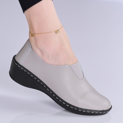 Pantofi dama piele naturala super comozi – IDIRA Grey