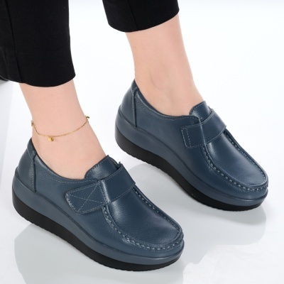 Pantofi dama piele naturala talpa ortopedica – PANDORA Grey - Img 2