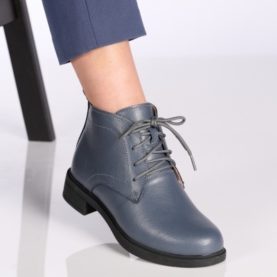 Ghete dama piele naturala – KIRRA Grey