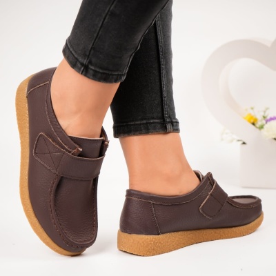 Pantofi dama piele naturala casual – ALLESIA Brown - Img 3