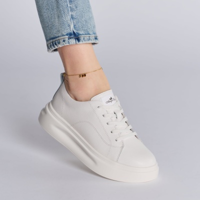 Pantofi dama piele naturala casual – ALTHEA White