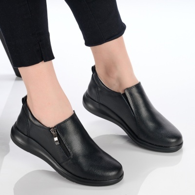 Pantofi dama piele naturala casual – ELA Black Leather - Img 3