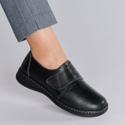 Pantofi dama piele naturala casual – GLORY Black