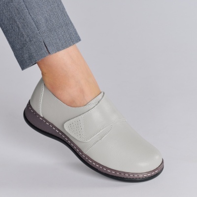 Pantofi dama piele naturala casual – GLORY Grey