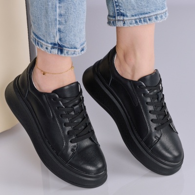 Pantofi dama piele naturala casual – INDIGO Black - Img 2