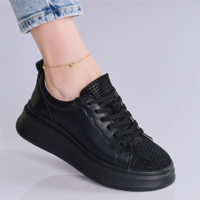 Pantofi dama piele naturala casual – IOLANDA Black