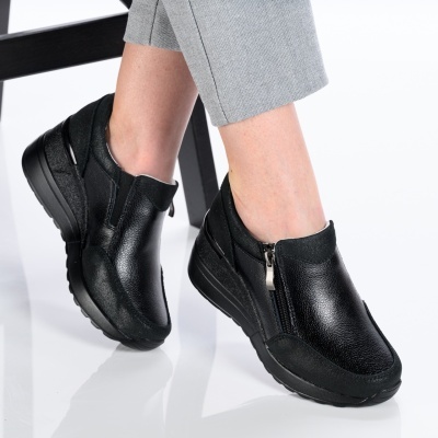 Pantofi dama piele naturala casual – IRENE Black - Img 2