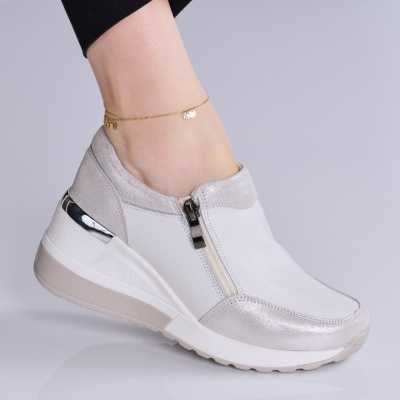Pantofi dama piele naturala casual – IRENE White