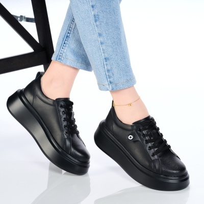 Pantofi dama piele naturala casual – PAMELA Black - Img 2