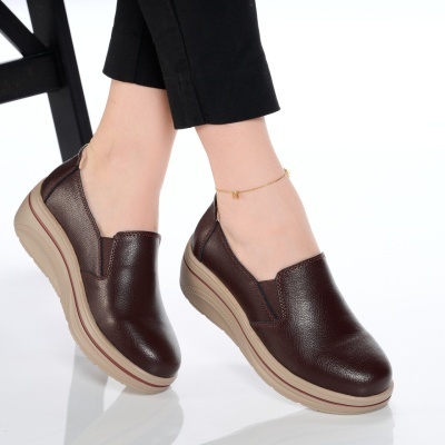 Pantofi dama piele naturala casual comozi – PATRICIA Brown - Img 3