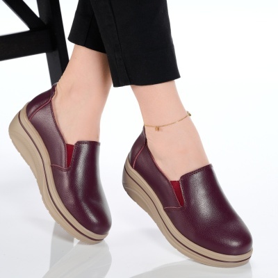 Pantofi dama piele naturala casual comozi – PATRICIA Wine - Img 4