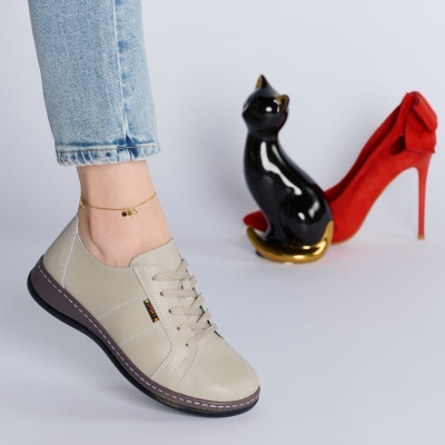 Pantofi dama piele naturala comozi – FELICIA Grey