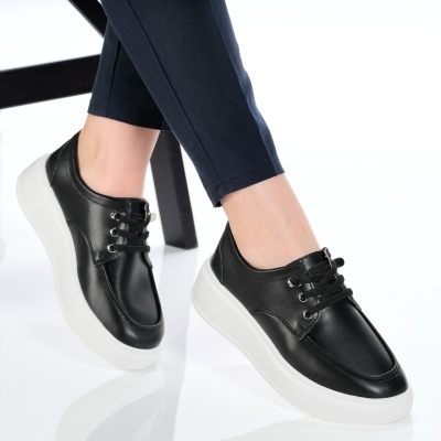 Pantofi dama piele naturala comozi – NOVIA Black - Img 2