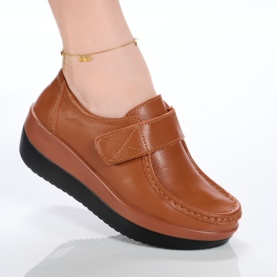Pantofi dama piele naturala talpa ortopedica – PANDORA Camel