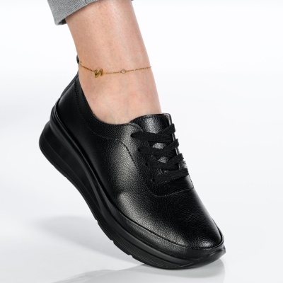 Pantofi dama piele naturala casual – CAROLYN Black