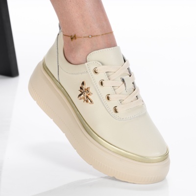 Pantofi dama piele naturala casual – ZEYNA Beige