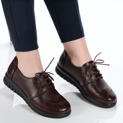 Pantofi dama piele naturala casual comozi – NASIRA Brown - Img 3