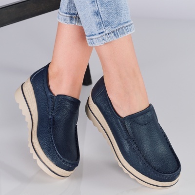 Pantofi dama piele naturala comozi – JANA Blue - Img 3