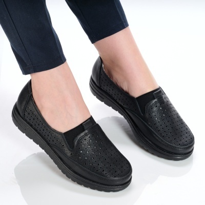 Pantofi dama piele naturala super comozi – SAMARA Black - Img 3