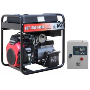 Generator curent automatizat AGT 12501 HSBE R45 + AT 408/22 , motor Honda , putere 12 kVA , rezervor combustibil 45 l
