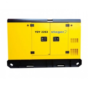 YDY22S3 Stager Generator insonorizat 22 kVA , silent 1500rpm , diesel , trifazat, 4 cilindri in linie, 4 timpi, racire cu apa, injectie directa