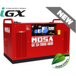 GE SX-7000 HBM Generator de curent monofazat Mosa,putere maxima 6 kVA ,benzina , motor Honda iGX 390 ,cod CB2P1011